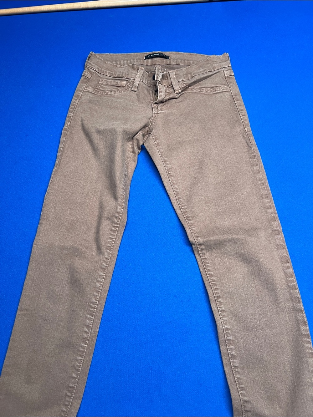 Flying Monkey Skinny Jeans in Taupe Brown